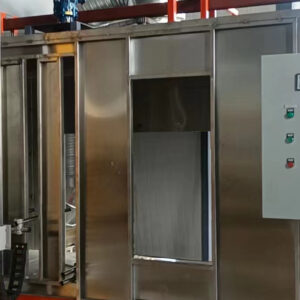 Cylinder spray production line：It is suitable for spraying and curing the surface of LPG cylinder. The product has electrostatic powder spraying room, powder curing drying channel, hanging chain transport system. The drying channel is not suitable for heating and drying of explosive, flammable and corrosive objects.